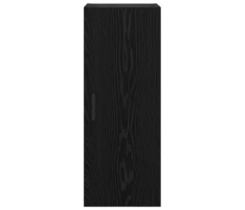Sienas Skapis Melns Ozolkoks 34,5 X 34 X 90 Cm Vidaxl