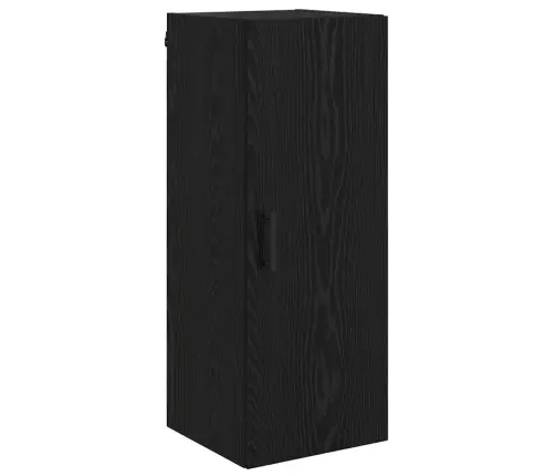Sienas Skapis Melns Ozolkoks 34,5 X 34 X 90 Cm Vidaxl