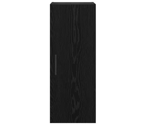 Sienas Skapis Melns Ozolkoks 34,5 X 34 X 90 Cm Vidaxl
