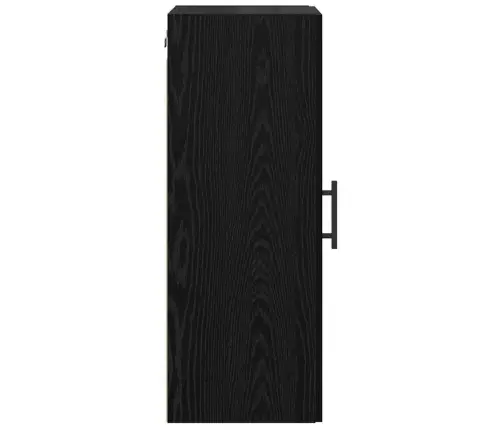 Sienas Skapis Melns Ozolkoks 34,5 X 34 X 90 Cm Vidaxl