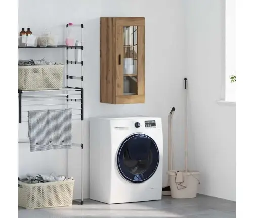 Seinakapp Käsitööpuu 34,5 X 34 X 90 Cm Kunstlik Puit Ja Klaas