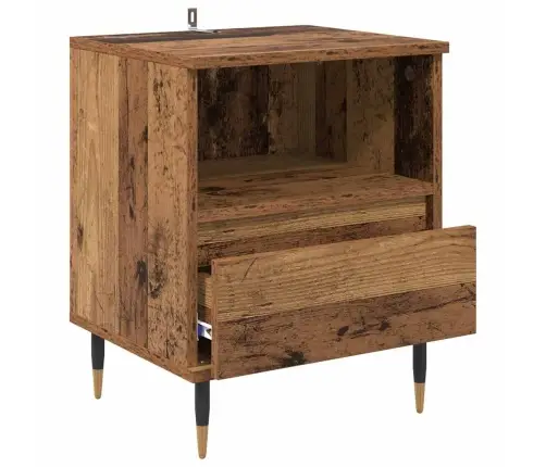 Nakts Skapītis Ar Atvilktni 2 Pcs Vecs Koks 40 X 35 X 50 Cm Vidaxl