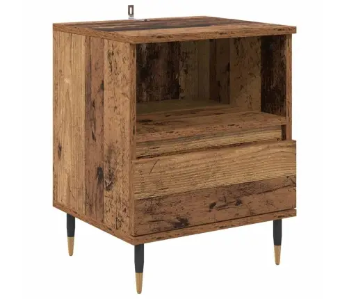 Nakts Skapītis Ar Atvilktni 2 Pcs Vecs Koks 40 X 35 X 50 Cm Vidaxl