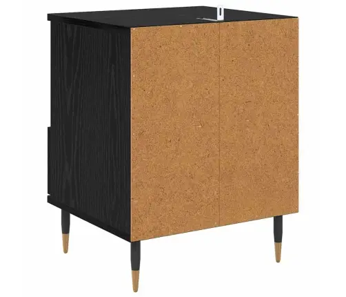 Nakts Skapītis Ar Atvilktni 2 Pcs Melns Ozols 40 X 35 X 50 Cm Vidaxl