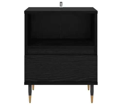 Nakts Skapītis Ar Atvilktni 2 Pcs Melns Ozols 40 X 35 X 50 Cm Vidaxl