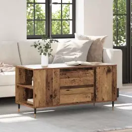 Kavos Staliukas Su Stalčių Sena Mediena 102 X 44.5 X 50 Cm