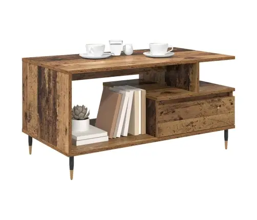 Kafijas Galdiņš Vecs Koks 90 X 49 X 45 Cm Inženierijas Koks Vidaxl
