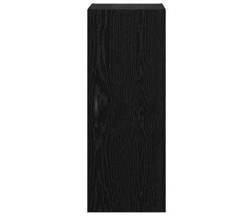 Sienas Skapis Melns Ozolkoks 34,5 X 34 X 90 Cm Vidaxl