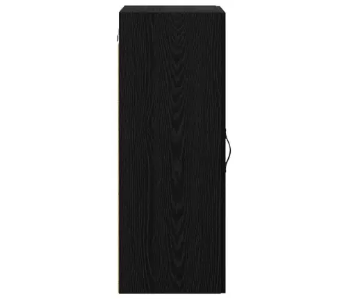 Sienas Skapis Melns Ozolkoks 34,5 X 34 X 90 Cm Vidaxl