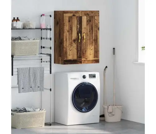 Sienas Skapis Vecs Koks 69,5 X 34 X 90 Cm Inženierijas Koks Vidaxl