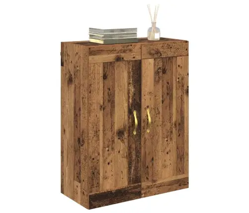 Sienas Skapis Vecs Koks 69,5 X 34 X 90 Cm Inženierijas Koks Vidaxl