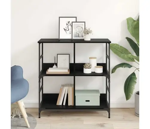 Grāmatu Plaukts Melns Ozols 78.5 X 33 X 82 Cm Inženierijas Koks Vidaxl Grāmatu Plaukts Melns Ozols 78.5 X 33 X 82 Cm Inženierijas Koks Vidaxl