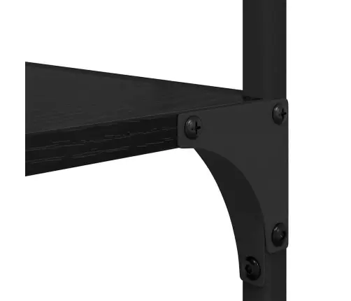 Grāmatu Plaukts Melns Ozolkoks 50 X 33 X 188,5 Cm Vidaxl