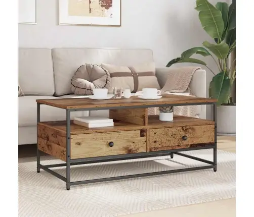 Kafijas Galdiņš Vecs Koks 100 X 51 X 45 Cm Inženierijas Koks Vidaxl