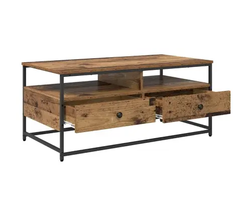 Kafijas Galdiņš Vecs Koks 100 X 51 X 45 Cm Inženierijas Koks Vidaxl