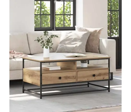 Kavos Staliukas Su Stalčių Artisano Ąžuolo 100 X 51 X 45 Cm Kavos Staliukas Su Stalčių Artisano Ąžuolo 100 X 51 X 45 Cm