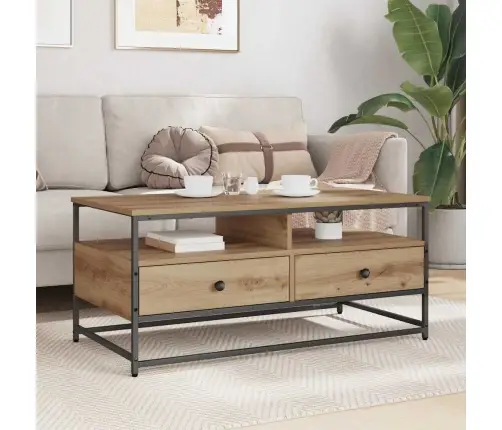 Kavos Staliukas Su Stalčių Artisano Ąžuolo 100 X 51 X 45 Cm Kavos Staliukas Su Stalčių Artisano Ąžuolo 100 X 51 X 45 Cm