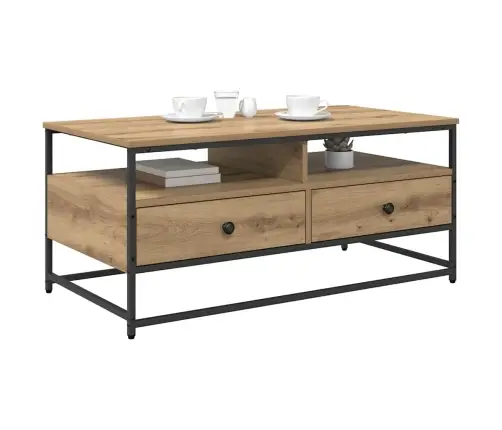 Kavos Staliukas Su Stalčių Artisano Ąžuolo 100 X 51 X 45 Cm Kavos Staliukas Su Stalčių Artisano Ąžuolo 100 X 51 X 45 Cm