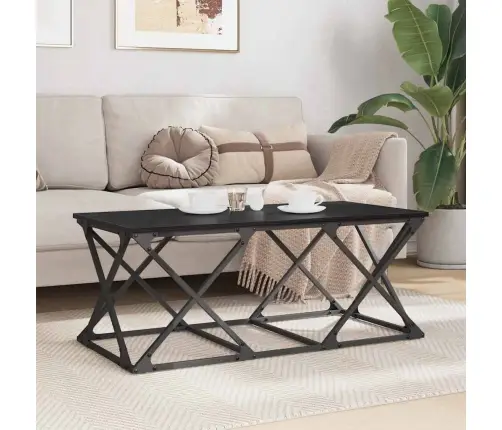 Kafijas Galdiņš Melns Ozols 100 X 49 X 40 Cm Inženierijas Koks Vidaxl