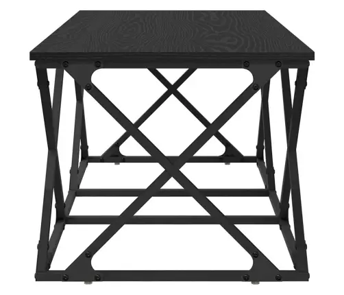 Kafijas Galdiņš Melns Ozols 100 X 49 X 40 Cm Inženierijas Koks Vidaxl