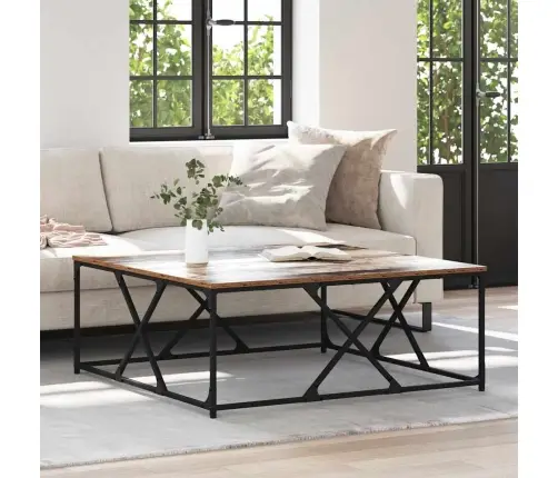 Kafijas Galdiņš Vecs Koks 100 X 100 X 40 Cm Inženierijas Koks Vidaxl