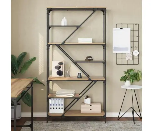 Knygų Lentyna Amatininkų Ąžuolas 91 X 36 X 176 Cm