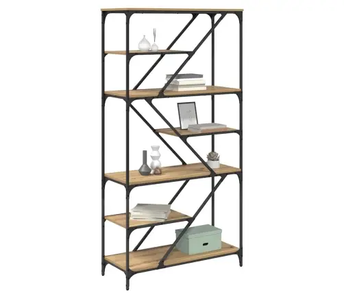 Knygų Lentyna Amatininkų Ąžuolas 91 X 36 X 176 Cm