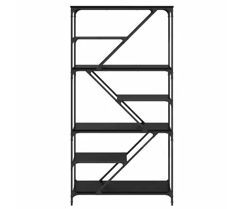 Grāmatu Plaukts Melns Ozolkoks 91 X 36 X 176 Cm Vidaxl