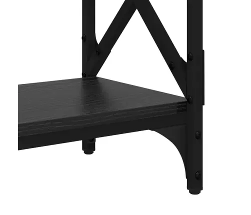 Konsoles Galds Melns Ozolkoks 100 X 28 X 80,5 Cm Vidaxl