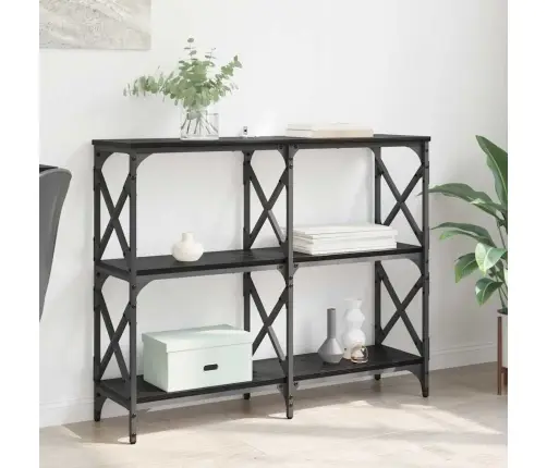 Konsoles Galds Melns Ozolkoks 100 X 28 X 80,5 Cm Vidaxl