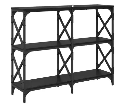 Konsoles Galds Melns Ozolkoks 100 X 28 X 80,5 Cm Vidaxl