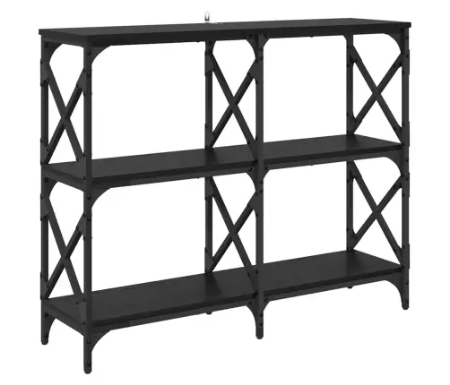 Konsoles Galds Melns Ozolkoks 100 X 28 X 80,5 Cm Vidaxl