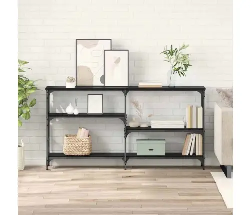 Konsoles Galds Melns Ozols 150 X 29 X 76.5 Cm Inženierijas Koks Vidaxl