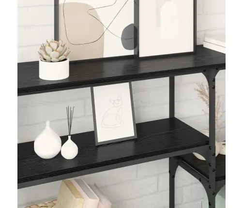 Konsoles Galds Melns Ozols 150 X 29 X 76.5 Cm Inženierijas Koks Vidaxl