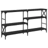 Konsoles Galds Melns Ozols 150 X 29 X 76.5 Cm Inženierijas Koks Vidaxl