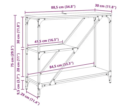 Konsolinis Stalas Amatininkų Ąžuolas 88,5 X 30 X 75 Cm