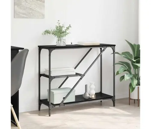 Konsoollaud Must Tamm 88,5 X 30 X 75 Cm Tehispuit