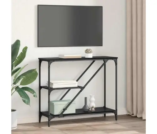 Konsoollaud Must Tamm 88,5 X 30 X 75 Cm Tehispuit