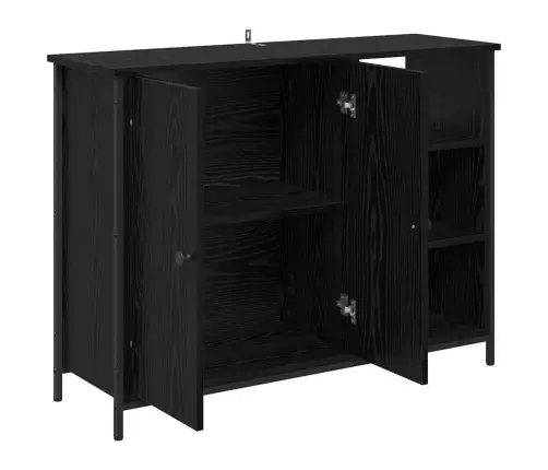 Puse Melns Ozolkoks 100 X 33 X 75 Cm Inženierijas Koks Vidaxl