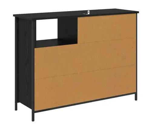 Puse Melns Ozolkoks 100 X 33 X 75 Cm Inženierijas Koks Vidaxl