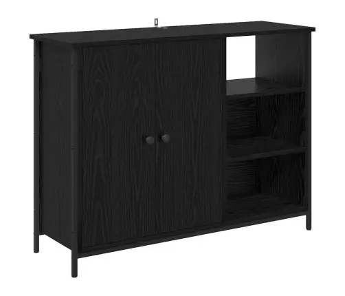 Puse Melns Ozolkoks 100 X 33 X 75 Cm Inženierijas Koks Vidaxl