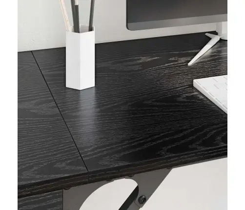 Arvutilaud Sahtliga Must Tamm 131 X 48 X 75 Cm Tehispuit