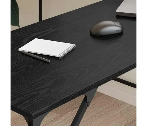 Stalas Juodas Ąžuolas 149 X 149 X 75 Cm Apdirbta Mediena