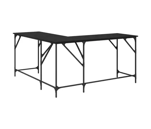 Stalas Juodas Ąžuolas 149 X 149 X 75 Cm Apdirbta Mediena