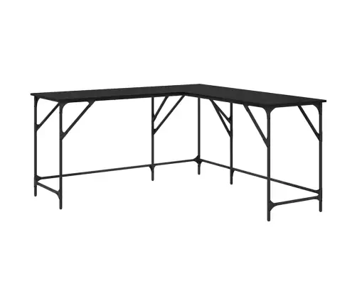 Stalas Juodas Ąžuolas 149 X 149 X 75 Cm Apdirbta Mediena