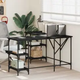 Galds Melns Ozolkoks 139 X 139 X 75 Cm Inženierijas Koks Vidaxl