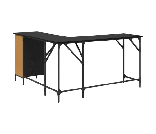 Galds Melns Ozolkoks 141 X 141 X 75 Cm Inženierijas Koks Vidaxl