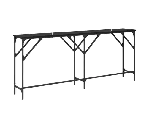 Konsoles Galds Melns Ozols 180 X 29 X 75 Cm Inženierijas Koks Vidaxl Konsoles Galds Melns Ozols 180 X 29 X 75 Cm Inženierijas Koks Vidaxl