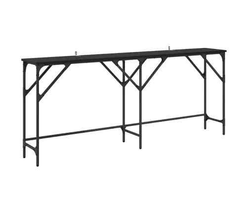 Konsoles Galds Melns Ozols 180 X 29 X 75 Cm Inženierijas Koks Vidaxl Konsoles Galds Melns Ozols 180 X 29 X 75 Cm Inženierijas Koks Vidaxl