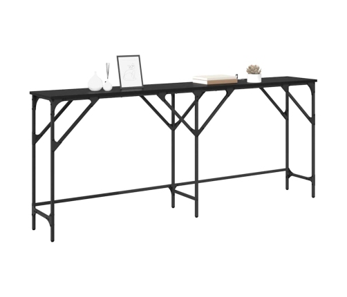 Konsoles Galds Melns Ozols 180 X 29 X 75 Cm Inženierijas Koks Vidaxl